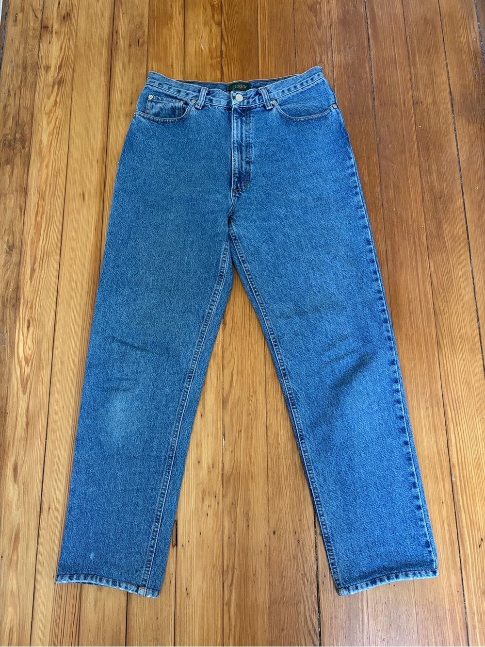 Vintage 90’s J. Crew made-in-USA Men's Blue Straight-Leg Jeans
